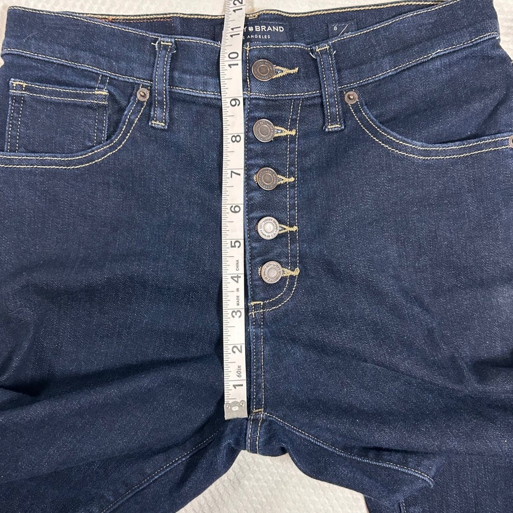 Lucky Brand Bridgette High Rise Skinny Ankle Jeans Button Fly Size 8/29 Indigo - Picture 4 of 11